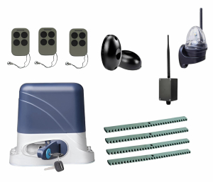 КОРН KSL-800FULL-4K4-BT-T3 Автоматика для откатных ворот KSL-800 FULL-4K4-BT-Т3, комплект: привод, 3 пульта, Bluetooth-модуль, фотоэлементы, лампа, 4 рейки