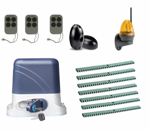КОРН KSL-800FULL-K7-T3 Автоматика для откатных ворот KSL-800 FULL-K7-Т3, комплект: привод, 3 пульта, фотоэлементы, лампа, 7 реек