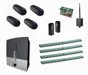 CAME BXL04AGS KIT4-F-BT-T4 Автоматика для откатных ворот BXL04AGS KIT4-F-BT-T4, комплект: привод, радиоприемник, 4 пульта, фотоэлементы, 4 рейки, Bluetooth-модуль