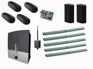 CAME BXL04AGS KIT5-FA-BT-T4 Автоматика для откатных ворот BXL04AGS KIT5-FA-BT-T4, комплект: привод, радиоприемник, 4 пульта, фотоэлементы, 5 реек, Bluetooth-модуль