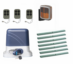 КОРН KSL-800KIT-L2K7-T3 Автоматика для откатных ворот KSL-800 KIT-L2K7-Т3, комплект: привод, 3 пульта, лампа, 7 реек