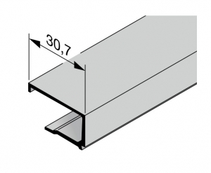 HORMANN 3091563 Алюминиевый штапик для остекления NPS 1,5, толщина филенки 1,5 мм