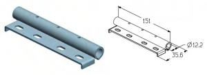 ALUTECH RP-40.123D - 401240800 Накладка роликовая промежуточная дуплексная для подъёмных секционных ворот