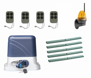КОРН KSL-1300KIT-LK5-T4 Автоматика для откатных ворот KSL-1300 KIT-LK5-Т4, комплект: привод, 4 пульта, лампа, 5 реек
