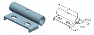 ALUTECH RP-40.123 - 401240500 Накладка роликовая промежуточная для подъёмных секционных ворот