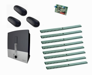 CAME BXL04AGS KIT-KR8-T3 Автоматика для откатных ворот BXL04AGS KIT-KR8-Т3, комплект: привод, радиоприемник, 3 пульта, 8 реек
