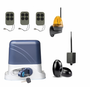 КОРН KSL-1300FULL-K-BT-T3 Автоматика для откатных ворот KSL-1300 FULL-K-BT-Т3, комплект: привод, 3 пульта, Bluetooth-модуль, фотоэлементы, лампа