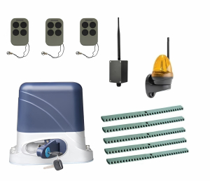 КОРН KSL-800KIT-LK5-BT-T3 Автоматика для откатных ворот KSL-800 KIT-LK5-BT-Т3, комплект: привод, 3 пульта, Bluetooth-модуль, лампа, 5 реек