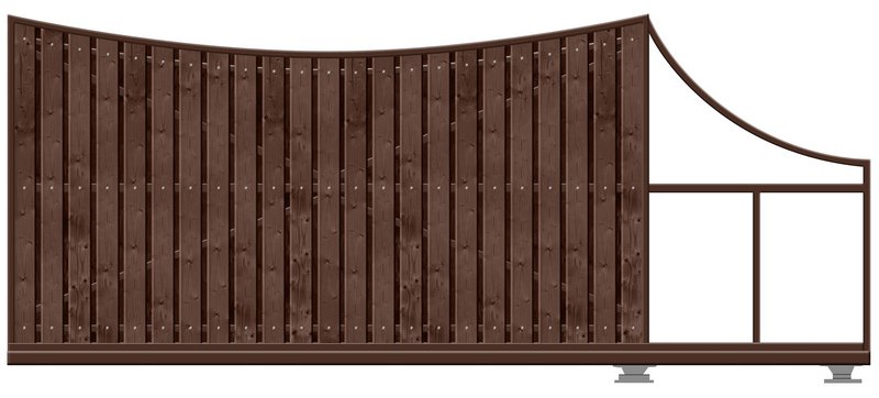 КОРН 70РС704-65КГ Откатные ворота КОРН ЛУНА, толщина 65 мм