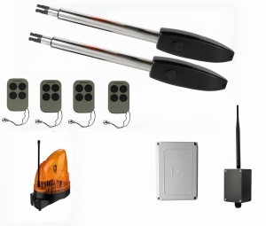 КОРН KSW-2500L-T4-1K-BT Автоматика для распашных ворот KSW-2500 L-T4-1K-BT, комплект: 2 привода, блок управления, 4 пульта, лампа, Bluetooth-модуль