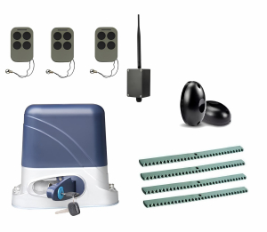 КОРН KSL-1300KIT-FK4-BT-T3 Автоматика для откатных ворот KSL-1300 KIT-FK4-BT-Т3, комплект: привод, 3 пульта, Bluetooth-модуль, фотоэлементы, 4 рейки