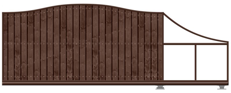 КОРН 70РС707-65КГ Откатные ворота КОРН ВОЛНА, толщина 65 мм