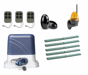 КОРН KSL-800FULL-K5-T3 Автоматика для откатных ворот KSL-800 FULL-K5-Т3, комплект: привод, 3 пульта, фотоэлементы, лампа, 5 реек
