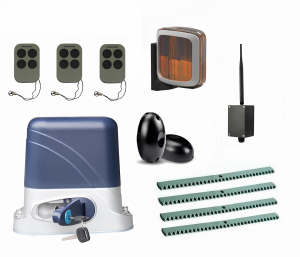 КОРН KSL-1300FULL-2K4-BT-T3 Автоматика для откатных ворот KSL-1300 FULL-2K4-BT-Т3, комплект: привод, 3 пульта, Bluetooth-модуль, фотоэлементы, лампа, 4 рейки