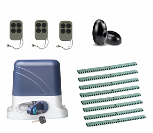 КОРН KSL-1300KIT-FK8-T3 Автоматика для откатных ворот KSL-1300 KIT-FK8-Т3, комплект: привод, 3 пульта, фотоэлементы, 8 реек