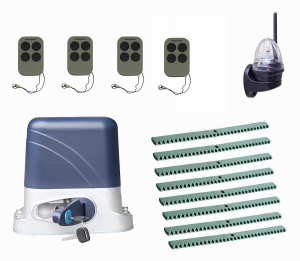 КОРН KSL-1300KIT-L4K8-T4 Автоматика для откатных ворот KSL-1300 KIT-L4K8-Т4, комплект: привод, 4 пульта, лампа, 8 реек