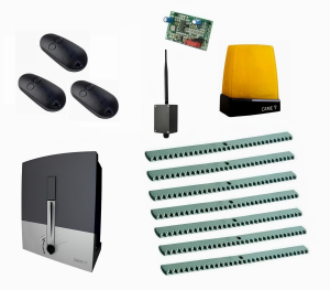 CAME BXL04AGS KIT7-L-BT-T3 Автоматика для откатных ворот BXL04AGS KIT7-L-BT-Т3, комплект: привод, радиоприемник, 3 пульта, лампа, антенна, 7 реек, Bluetooth-модуль