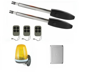КОРН KSW-2500L-T3-3K Автоматика для распашных ворот KSW-2500 L-T3-3K, комплект: 2 привода, блок управления, 3 пульта, лампа