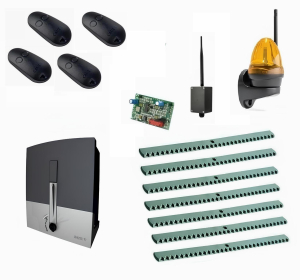 CAME BXL04AGS KIT7-LK-BT-T4 Автоматика для откатных ворот BXL04AGS KIT7-LK-BT-T4, комплект: привод, радиоприемник, 4 пульта, лампа, 7 реек, Bluetooth-модуль