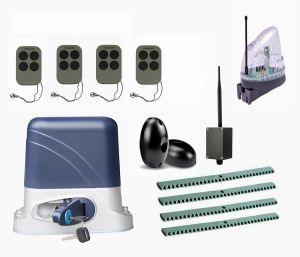 КОРН KSL-800FULL-5K4-BT-T4 Автоматика для откатных ворот KSL-800 FULL-5K4-BT-Т4, комплект: привод, 4 пульта, Bluetooth-модуль, фотоэлементы, лампа, 4 рейки