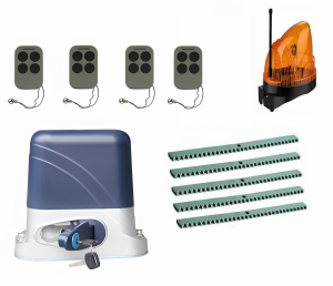 КОРН KSL-800KIT-L1K5-T4 Автоматика для откатных ворот KSL-800 KIT-L1K5-Т4, комплект: привод, 4 пульта, лампа, 5 реек