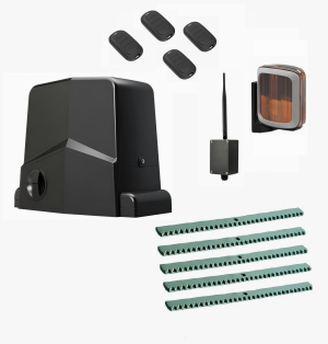 AN-MOTORS ARW-1000MKIT-LA5-BT-T4 Автоматика для откатных ворот ARW-1000MKIT LA5-BT-T4, комплект: привод, сигнальная лампа, 4 пульта, 5 реек, Bluetooth-модуль
