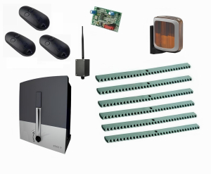 CAME BXL04AGS KIT6-LA-BT-T3 Автоматика для откатных ворот BXL04AGS KIT6-LA-BT-Т3, комплект: привод, радиоприемник, 3 пульта, лампа, 6 реек, Bluetooth-модуль