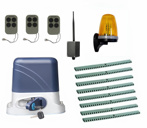 КОРН KSL-1300KIT-L3K8-BT-T3 Автоматика для откатных ворот KSL-1300 KIT-L3K8-BT-Т3, комплект: привод, 3 пульта, Bluetooth-модуль, лампа, 8 реек