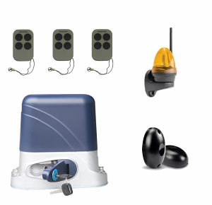 КОРН KSL-800FULL-K-T3 Автоматика для откатных ворот KSL-800 FULL-K-Т3, комплект: привод, 3 пульта, фотоэлементы, лампа