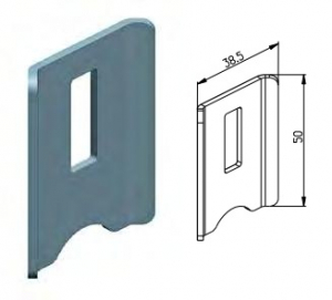 ALUTECH LP-3514 - 401950100 Пластина ограничительная для подъёмных секционных ворот