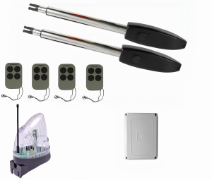 КОРН KSW-2500L-T4-5K Автоматика для распашных ворот KSW-2500 L-T4-5K, комплект: 2 привода, блок управления, 4 пульта, лампа