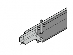 HORMANN 3090374 Профиль порога с напольным уплотнением и концевыми деталями цоколя (140 мм, ширина ворот от 5510 мм)