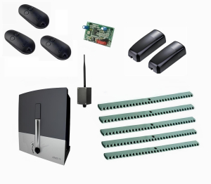 CAME BXL04AGS KIT5-FK-BT-T3 Автоматика для откатных ворот BXL04AGS KIT5-FK-BT-Т3, комплект: привод, радиоприемник, 3 пульта, фотоэлементы, 5 реек, Bluetooth-модуль