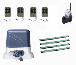 КОРН KSL-800KIT-L4K4-T4 Автоматика для откатных ворот KSL-800 KIT-L4K4-Т4, комплект: привод, 4 пульта, лампа, 4 рейки