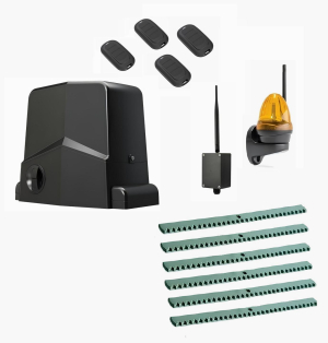 AN-MOTORS ARW-600MKIT-LK6-BT-T4 Автоматика для откатных ворот ARW-600MKIT LK6-BT-T4, комплект: привод, сигнальная лампа, 4 пульта, 6 реек, Bluetooth-модуль