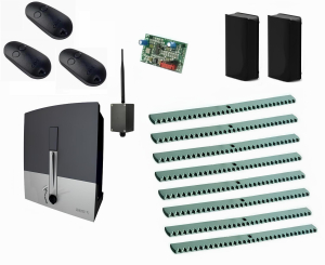 CAME BXL04AGS KIT8-FA-BT-T3 Автоматика для откатных ворот BXL04AGS KIT8-FA-BT-Т3, комплект: привод, радиоприемник, 3 пульта, фотоэлементы, 8 реек, Bluetooth-модуль