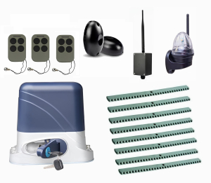 КОРН KSL-1300FULL-4K8-BT-T3 Автоматика для откатных ворот KSL-1300 FULL-4K8-BT-Т3, комплект: привод, 3 пульта, Bluetooth-модуль, фотоэлементы, лампа, 8 реек