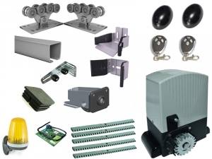 ALUTECH SGN.01.002.150-6 + BT A400-KIT-A5 Комплектующие для откатных ворот весом до 450 кг или шириной до 4м (набор-комплект) с автоматикой  BFT DEIMOS BT A400-KIT-A5