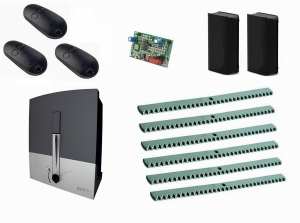 CAME BXL04AGS KIT6-FA-T3 Автоматика для откатных ворот BXL04AGS KIT6-FA-Т3, комплект: привод, радиоприемник, 3 пульта, фотоэлементы, 6 реек