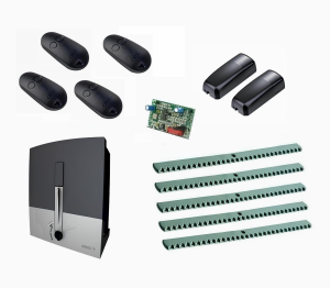 CAME BXL04AGS KIT5-FK-T4 Автоматика для откатных ворот BXL04AGS KIT5-FK-T4, комплект: привод, радиоприемник, 4 пульта, фотоэлементы, 5 реек