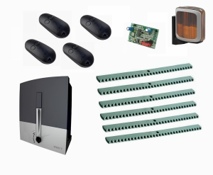 CAME BXL04AGS KIT6-LA-T4 Автоматика для откатных ворот BXL04AGS KIT6-LA-T4, комплект: привод, радиоприемник, 4 пульта, лампа, 6 реек