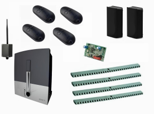 CAME BXL04AGS KIT4-FA-BT-T4 Автоматика для откатных ворот BXL04AGS KIT4-FA-BT-T4, комплект: привод, радиоприемник, 4 пульта, фотоэлементы, 4 рейки, Bluetooth-модуль