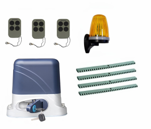 КОРН KSL-1300KIT-L3K4-T3 Автоматика для откатных ворот KSL-1300 KIT-L3K4-Т3, комплект: привод, 3 пульта, лампа, 4 рейки