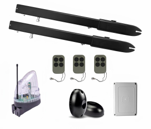 КОРН KSW-3000FULL-T3-5K Автоматика для распашных ворот KSW-3000 FULL-T3-5K, комплект: 2 привода, блок управления, 3 пульта, фотоэлементы, лампа