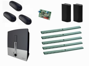 CAME BXL04AGS KIT5-FA-T3 Автоматика для откатных ворот BXL04AGS KIT5-FA-Т3, комплект: привод, радиоприемник, 3 пульта, фотоэлементы, 5 реек