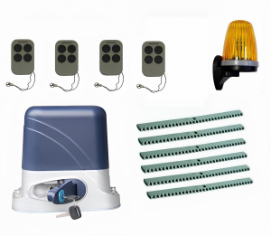КОРН KSL-1300KIT-L3K6-T4 Автоматика для откатных ворот KSL-1300 KIT-L3K6-Т4, комплект: привод, 4 пульта, лампа, 6 реек