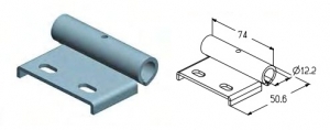 ALUTECH RP-40.125 - 401240600 Накладка роликовая верхняя для подъёмных секционных ворот