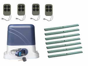 КОРН KSL-800KIT-KR7-T4 Автоматика для откатных ворот KSL-800 KIT-KR7-Т4, комплект: привод, 4 пульта, 7 реек