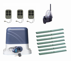 КОРН KSL-1300KIT-L4K7-T3 Автоматика для откатных ворот KSL-1300 KIT-L4K7-Т3, комплект: привод, 3 пульта, лампа, 7 реек