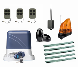 КОРН KSL-1300FULL-1K5-BT-T3 Автоматика для откатных ворот KSL-1300 FULL-1K5-BT-Т3, комплект: привод, 3 пульта, Bluetooth-модуль, фотоэлементы, лампа, 5 реек